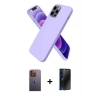 MARSİLYAN™- iPhone 12 Pro Max Kılıf Kozmos Yansıma Özel Seri - Siyah 3D Antistatik Hayalet Cam Ekran Koruyucu + Neon Fosforlu Kamera Lens - SI