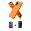 MARSİLYAN™- iPhone 12 Pro Max Kılıf Kozmos Yansıma Özel Seri - Siyah 3D Antistatik Hayalet Cam Ekran Koruyucu + Neon Fosforlu Kamera Lens - SI