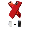 MARSİLYAN™- iPhone 12 Pro Max Kılıf Kozmos Yansıma Özel Seri - Siyah 3D Antistatik Hayalet Cam Ekran Koruyucu + Shine Kamera Lens - LT