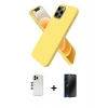 MARSİLYAN™- iPhone 12 Pro Max Kılıf Kozmos Yansıma Özel Seri - Siyah 3D Antistatik Hayalet Cam Ekran Koruyucu + Shine Kamera Lens - GD