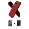 MARSİLYAN™- iPhone 12 Pro Max Kılıf Kozmos Yansıma Özel Seri - Siyah 3D Antistatik Hayalet Cam Ekran Koruyucu + Mavi Neon Fosforlu Kamera Lens