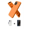 MARSİLYAN™- iPhone 12 Pro Max Kılıf Kozmos Yansıma Özel Seri - Siyah 3D Antistatik Hayalet Cam Ekran Koruyucu + Shine Kamera Lens - LT