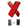MARSİLYAN™- iPhone 12 Pro Max Kılıf Kozmos Yansıma Özel Seri - Siyah 3D Antistatik Hayalet Cam Ekran Koruyucu + Neon Fosforlu Kamera Lens - SI