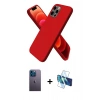 MARSİLYAN™- iPhone 12 Pro Max Kılıf Kozmos Yansıma Özel Seri - Siyah 3D Antistatik Seramik Nano Ekran Koruyucu + Neon Fosforlu Kamera Lens - MI