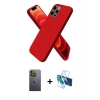 MARSİLYAN™- iPhone 12 Pro Max Kılıf Kozmos Yansıma Özel Seri - Siyah 3D Antistatik Seramik Nano Ekran Koruyucu + Neon Fosforlu Kamera Lens - YL