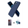 MARSİLYAN™- iPhone 12 Pro Max Kılıf Kozmos Yansıma Özel Seri - Siyah 3D Antistatik Seramik Nano Ekran Koruyucu + Neon Fosforlu Kamera Lens - TU