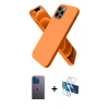 MARSİLYAN™- iPhone 12 Pro Max Kılıf Kozmos Yansıma Özel Seri - Siyah 3D Antistatik Seramik Nano Ekran Koruyucu + Mavi Neon Fosforlu Kamera Lens