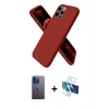 MARSİLYAN™- iPhone 12 Pro Max Kılıf Kozmos Yansıma Özel Seri - Siyah 3D Antistatik Seramik Nano Ekran Koruyucu + Mavi Neon Fosforlu Kamera Lens
