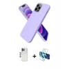 MARSİLYAN™- iPhone 12 Pro Max Kılıf Kozmos Yansıma Özel Seri - Siyah 3D Antistatik Seramik Nano Ekran Koruyucu + Shine Kamera Lens - LT