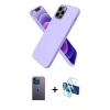 MARSİLYAN™- iPhone 12 Pro Max Kılıf Kozmos Yansıma Özel Seri - Siyah 3D Antistatik Seramik Nano Ekran Koruyucu + Neon Fosforlu Kamera Lens - MI