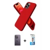 MARSİLYAN™- iPhone 12 Pro Max Kılıf Kozmos Yansıma Özel Seri - Siyah 5D Eko Cam Ekran Koruyucu + Beyaz Neon Fosforlu Kamera Lens