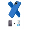 MARSİLYAN™- iPhone 12 Pro Max Kılıf Kozmos Yansıma Özel Seri - Siyah 5D Eko Cam Ekran Koruyucu + Beyaz Neon Fosforlu Kamera Lens