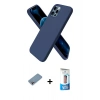 MARSİLYAN™- iPhone 12 Pro Max Kılıf Kozmos Yansıma Özel Seri - Siyah 5D Eko Cam Ekran Koruyucu + Gökkuşağı Shine Kamera Lens Koruma Cam