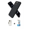 MARSİLYAN™- iPhone 12 Pro Max Kılıf Kozmos Yansıma Özel Seri - Siyah 5D Eko Cam Ekran Koruyucu + Shine Kamera Lens - GD