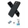 MARSİLYAN™- iPhone 12 Pro Max Kılıf Kozmos Yansıma Özel Seri - Siyah 5D Eko Cam Ekran Koruyucu + Shine Kamera Lens Koruma Cam - GS