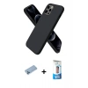 MARSİLYAN™- iPhone 12 Pro Max Kılıf Kozmos Yansıma Özel Seri - Siyah 5D Eko Cam Ekran Koruyucu + Shine Kamera Lens Koruma Cam - MI