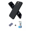 MARSİLYAN™- iPhone 12 Pro Max Kılıf Kozmos Yansıma Özel Seri - Siyah 5D Eko Cam Ekran Koruyucu + Metal Kamera Lens Koruma Cam - GD