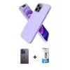 MARSİLYAN™- iPhone 12 Pro Max Kılıf Kozmos Yansıma Özel Seri - Siyah 5D Eko Cam Ekran Koruyucu + Neon Fosforlu Kamera Lens - MI