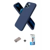 MARSİLYAN™- iPhone 12 Pro Max Kılıf Kozmos Yansıma Özel Seri - Siyah 5D Eko Cam Ekran Koruyucu + Sierra Blue Shine Kamera Lens Koruma Cam