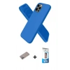 MARSİLYAN™- iPhone 12 Pro Max Kılıf Kozmos Yansıma Özel Seri - Siyah 5D Eko Cam Ekran Koruyucu + Sierra Blue Shine Kamera Lens Koruma Cam