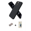 MARSİLYAN™- iPhone 12 Pro Max Kılıf Kozmos Yansıma Özel Seri - Siyah 6D Mat Seramik Hayalet Nano Ekran Koruyucu + Shine Kamera Lens Koruma Cam - SABE