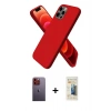 MARSİLYAN™- iPhone 12 Pro Max Kılıf Kozmos Yansıma Özel Seri - Siyah 6D Mat Seramik Hayalet Nano Ekran Koruyucu + Neon Fosforlu Kamera Lens - TU