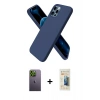 MARSİLYAN™- iPhone 12 Pro Max Kılıf Kozmos Yansıma Özel Seri - Siyah 6D Mat Seramik Hayalet Nano Ekran Koruyucu + Neon Fosforlu Kamera Lens - YL