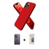 MARSİLYAN™- iPhone 12 Pro Max Kılıf Kozmos Yansıma Özel Seri - Siyah 6D Mat Seramik Hayalet Nano Ekran Koruyucu + Neon Fosforlu Kamera Lens - BZ