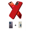 MARSİLYAN™- iPhone 12 Pro Max Kılıf Kozmos Yansıma Özel Seri - Siyah 6D Mat Seramik Hayalet Nano Ekran Koruyucu + Neon Fosforlu Kamera Lens - MI