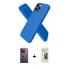MARSİLYAN™- iPhone 12 Pro Max Kılıf Kozmos Yansıma Özel Seri - Siyah 6D Mat Seramik Hayalet Nano Ekran Koruyucu + Neon Fosforlu Kamera Lens - TU