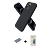 MARSİLYAN™- iPhone 12 Pro Max Kılıf Kozmos Yansıma Özel Seri - Siyah 6D Mat Seramik Hayalet Nano Ekran Koruyucu + Renkli Kamera Lens Koruma Cam - SI