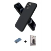 MARSİLYAN™- iPhone 12 Pro Max Kılıf Kozmos Yansıma Özel Seri - Siyah Bilvis Hayalet Cam Ekran Koruyucu + Shine Kamera Lens Koruma Cam - GD