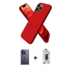 MARSİLYAN™- iPhone 12 Pro Max Kılıf Kozmos Yansıma Özel Seri - Siyah Bilvis Hayalet Cam Ekran Koruyucu + Neon Fosforlu Kamera Lens - MI