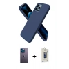 MARSİLYAN™- iPhone 12 Pro Max Kılıf Kozmos Yansıma Özel Seri - Siyah Bilvis Hayalet Cam Ekran Koruyucu + Neon Fosforlu Kamera Lens - MI