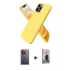 MARSİLYAN™- iPhone 12 Pro Max Kılıf Kozmos Yansıma Özel Seri - Siyah Bilvis Hayalet Cam Ekran Koruyucu + Neon Fosforlu Kamera Lens - SI