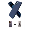 MARSİLYAN™- iPhone 12 Pro Max Kılıf Kozmos Yansıma Özel Seri - Siyah Bilvis Hayalet Cam Ekran Koruyucu + Neon Fosforlu Kamera Lens - SI