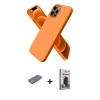 MARSİLYAN™- iPhone 12 Pro Max Kılıf Kozmos Yansıma Özel Seri - Siyah Bilvis Hayalet Cam Ekran Koruyucu + Pembe Renkli Kamera Lens Koruma Cam