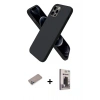 MARSİLYAN™- iPhone 12 Pro Max Kılıf Kozmos Yansıma Özel Seri - Siyah Bilvis Hayalet Cam Ekran Koruyucu + Shine Kamera Lens Koruma Cam - SABE