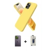 MARSİLYAN™- iPhone 12 Pro Max Kılıf Kozmos Yansıma Özel Seri - Siyah Bilvis Hayalet Cam Ekran Koruyucu + Neon Fosforlu Kamera Lens - YL