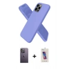 MARSİLYAN™- iPhone 12 Pro Max Kılıf Kozmos Yansıma Özel Seri - Siyah Joko 5D Cam + Beyaz Neon Fosforlu Kamera Lens