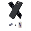 MARSİLYAN™- iPhone 12 Pro Max Kılıf Kozmos Yansıma Özel Seri - Siyah Joko 5D Cam + Renkli Kamera Lens Koruma Cam - PE