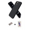 MARSİLYAN™- iPhone 12 Pro Max Kılıf Kozmos Yansıma Özel Seri - Siyah Joko 5D Cam + Shine Kamera Lens Koruma Cam - SABE