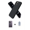 MARSİLYAN™- iPhone 12 Pro Max Kılıf Kozmos Yansıma Özel Seri - Siyah Joko Magic 5D Cam + Neon Fosforlu Kamera Lens - BZ
