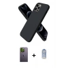 MARSİLYAN™- iPhone 12 Pro Max Kılıf Kozmos Yansıma Özel Seri - Siyah Joko Magic 5D Cam + Neon Fosforlu Kamera Lens - YL