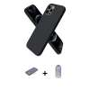 MARSİLYAN™- iPhone 12 Pro Max Kılıf Kozmos Yansıma Özel Seri - Siyah Joko Magic 5D Cam + Pembe Renkli Kamera Lens Koruma Cam