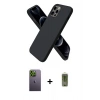 MARSİLYAN™- iPhone 12 Pro Max Kılıf Kozmos Yansıma Özel Seri - Siyah Joko Magic 5D Hayalet Cam + Neon Fosforlu Kamera Lens - YL