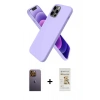 MARSİLYAN™- iPhone 12 Pro Max Kılıf Kozmos Yansıma Özel Seri - Siyah Mat Seramik Nano Ekran Koruyucu + Sarı Neon Fosforlu Kamera Lens