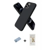 MARSİLYAN™- iPhone 12 Pro Max Kılıf Kozmos Yansıma Özel Seri - Siyah Mat Seramik Nano Ekran Koruyucu + Shine Kamera Lens Koruma Cam - MI