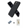 MARSİLYAN™- iPhone 12 Pro Max Kılıf Kozmos Yansıma Özel Seri - Siyah Mat Seramik Nano Ekran Koruyucu + Shine Kamera Lens Koruma Cam - SH