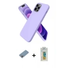 MARSİLYAN™- iPhone 12 Pro Max Kılıf Kozmos Yansıma Özel Seri - Siyah Polymer Nano Ekran Koruyucu + Shine Kamera Lens Koruma Cam - GI